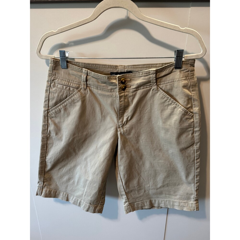 Lee Mid Rise Khaki Chino Bermuda 9” Shorts Women’s 6 Cotton
